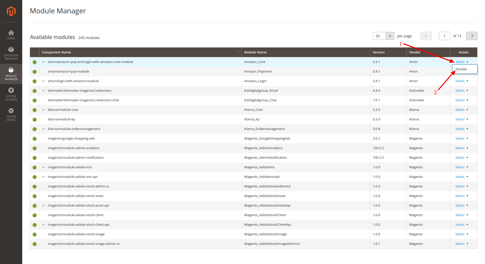 How To Disable Modules In Magento?