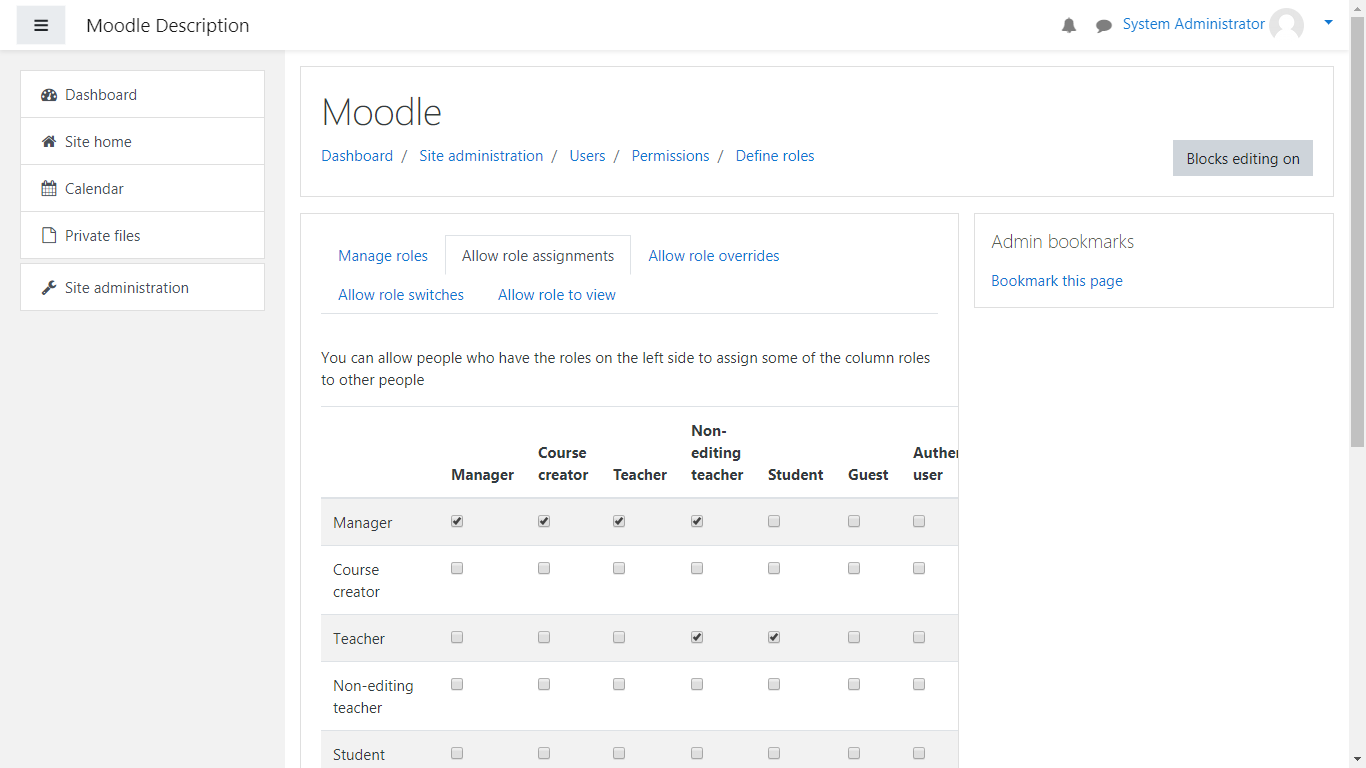 moodle role_assignments