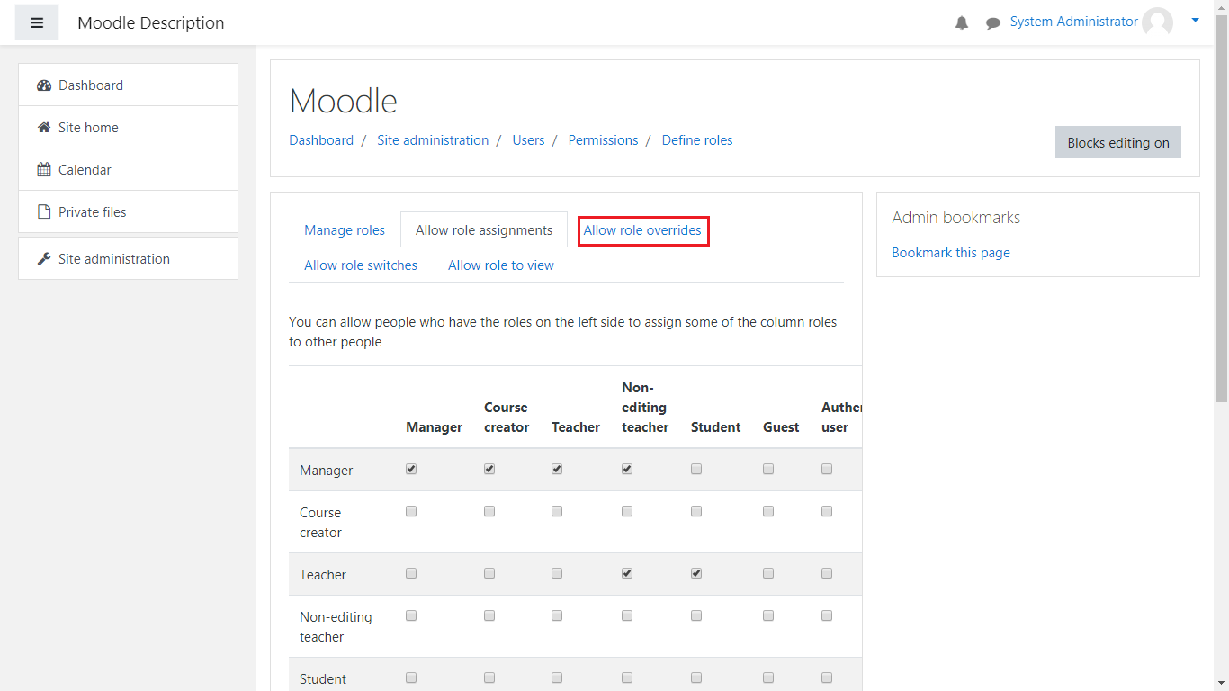 moodle role_assignments