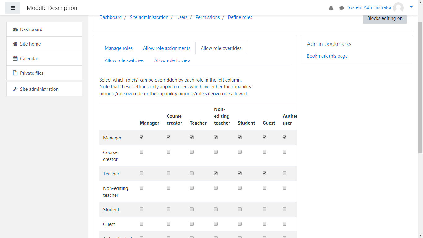 moodle role_assignments