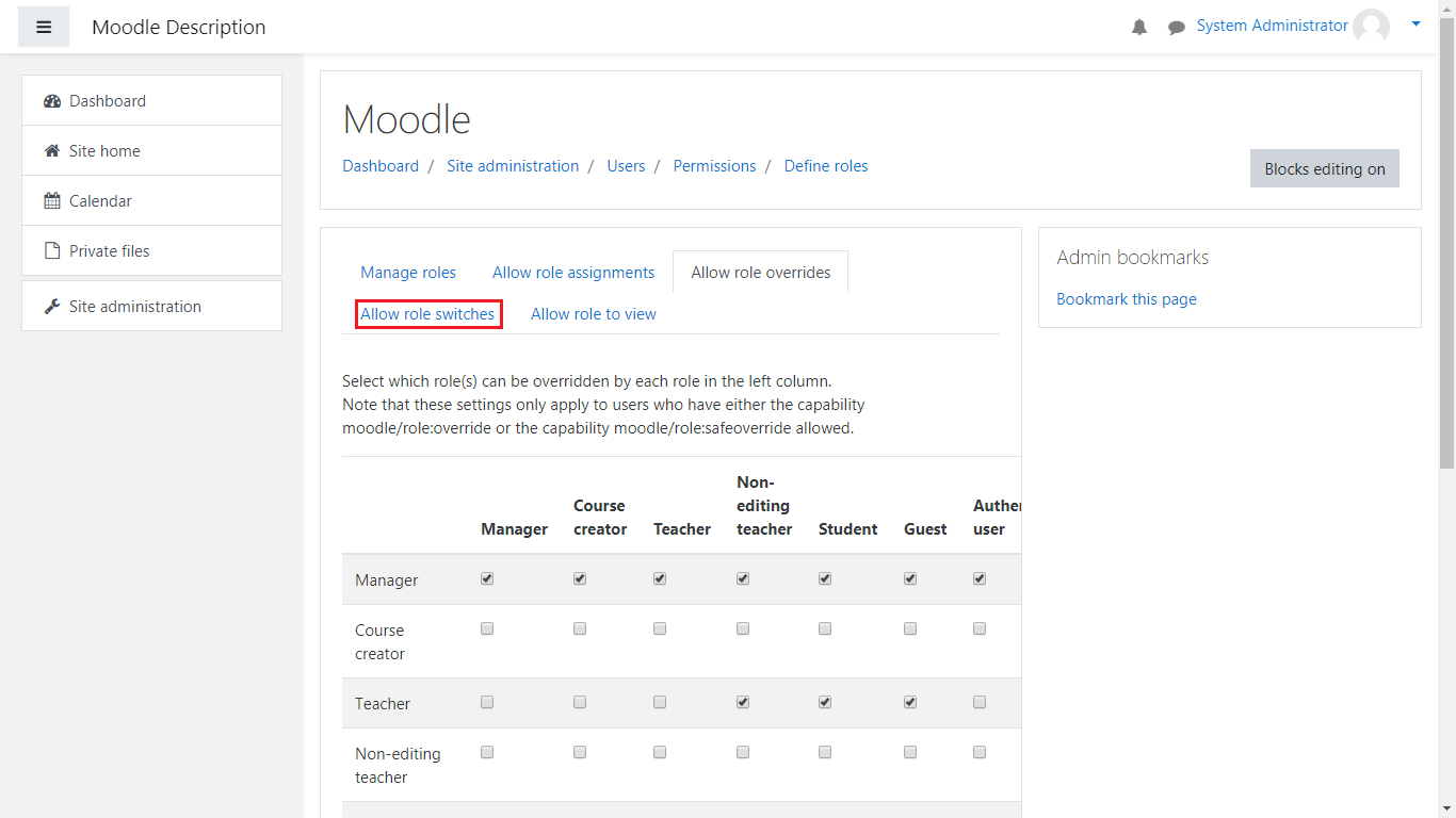 moodle role_assignments