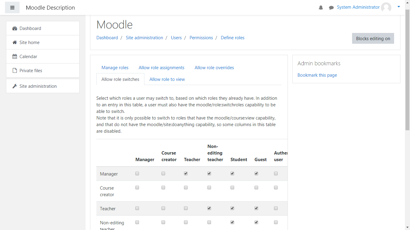 moodle role_assignments