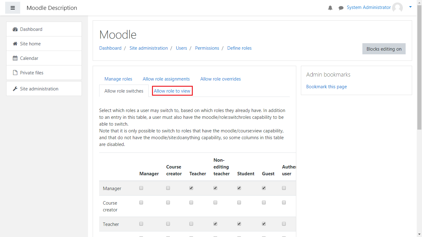 moodle role_assignments