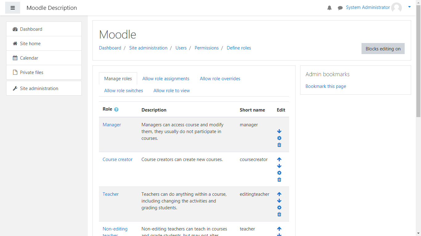 moodle role_assignments